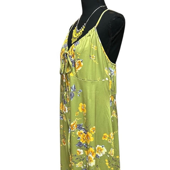 Floral Green Maxi Dress with Necklace, NWOT, Size 2XL - Picture 5 of 7